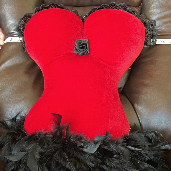 Red & Black Bustier Pillow - Picture 4 of 14